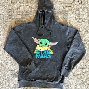 Star Wars Baby Baby Yoda/Grogu Hoodie Size Small Black